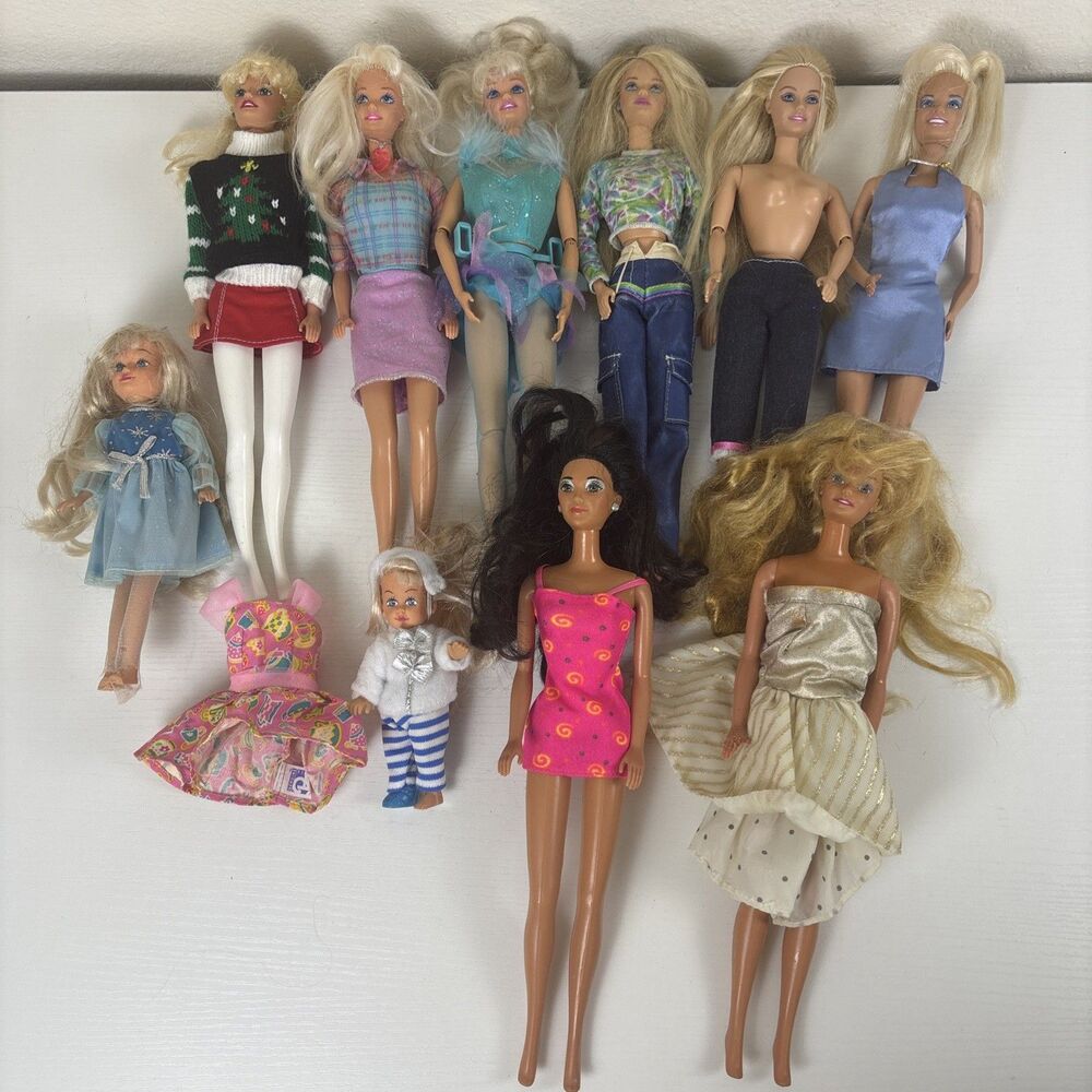 Lot VTG Barbie Kira 80s 90s Y2K Dolls Arms Rock Ballerina Clothing Accessories